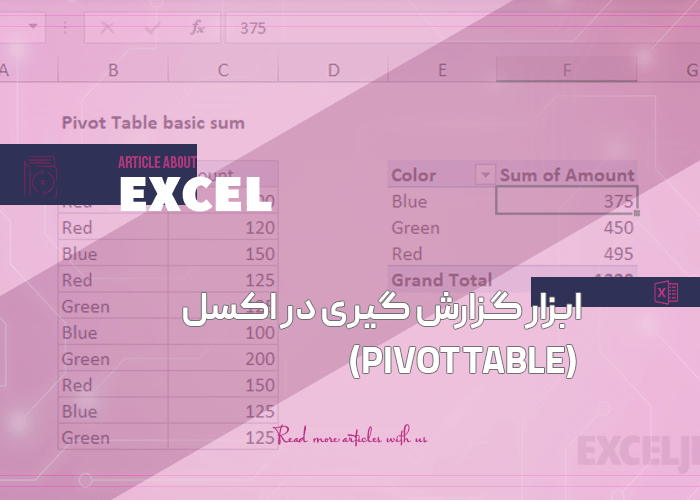 ابزار گزارش گیری در اکسل (pivot table)