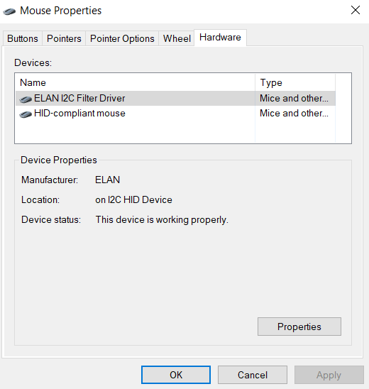 تب Hardware در موس