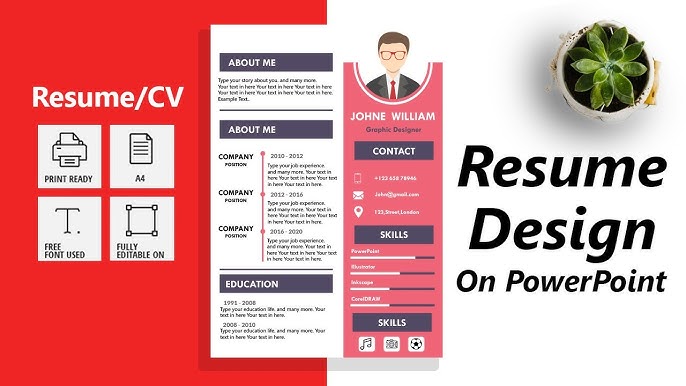 ساخت رزومه با کمک پاورپوینت