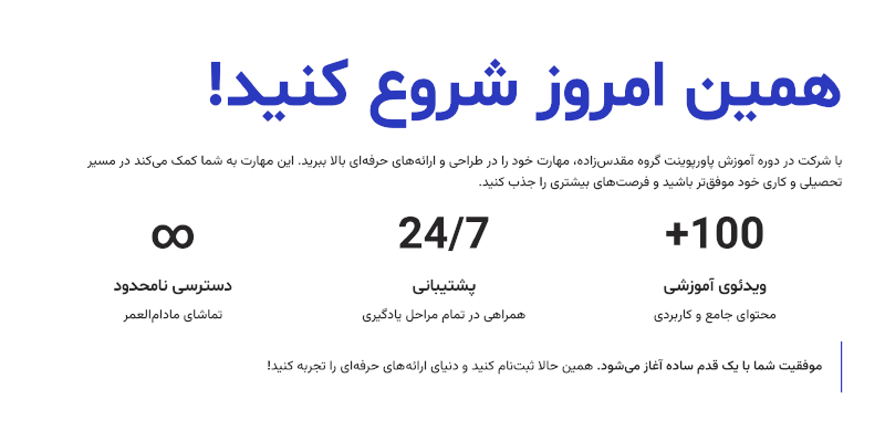 چرا دوره آموزش پاورپوینت سایت مقدسزاده بهترین است؟