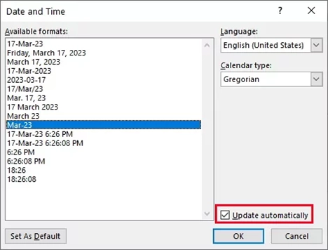 اضافه کردن تاریخ در سربرگ