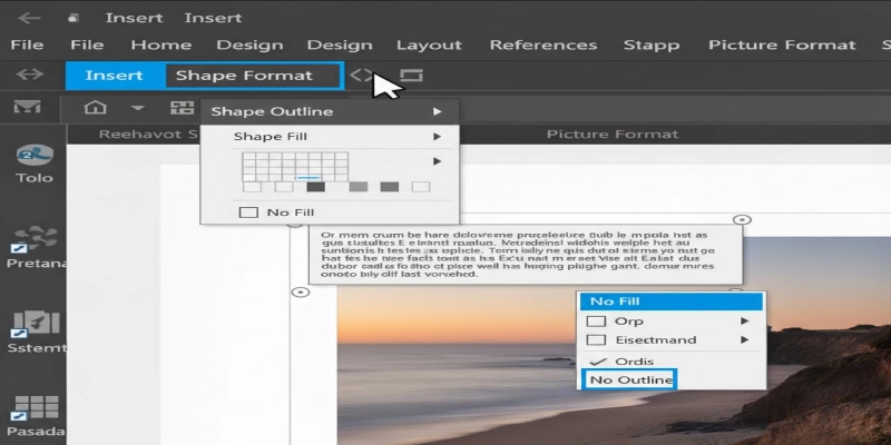 پوشاندن متن قدیمی با یک شکل