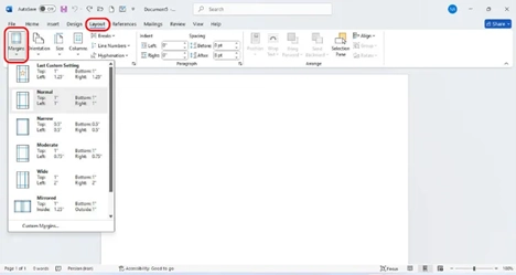 نحوه تایپ در سربرگ