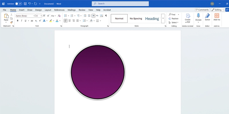 آموزش طراحی لیبل در ورد با استفاده از گزینه Shapes