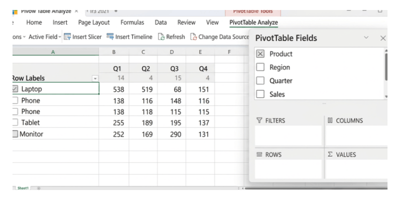 آموزش Pivot Table در اکسل