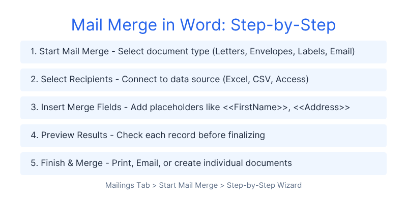 صفر تا صد Mail Merge در ورد
