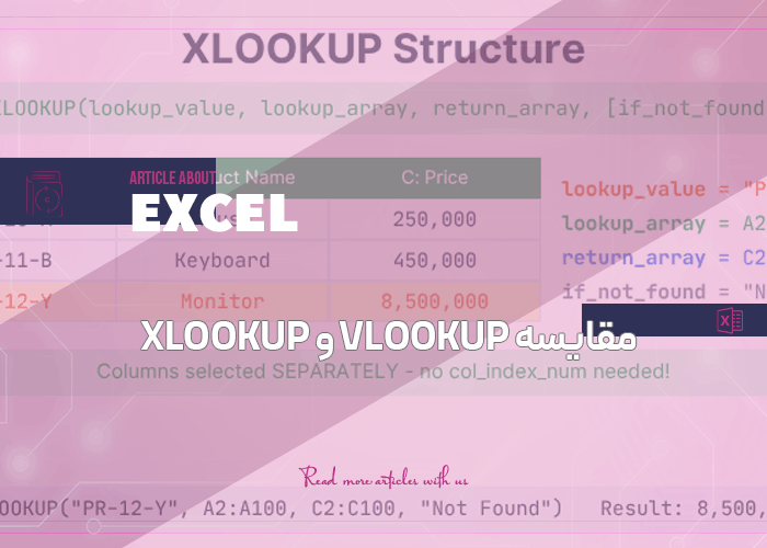 مقایسه VLOOKUP و XLOOKUP: بالاخره کدوم بهتره؟ 